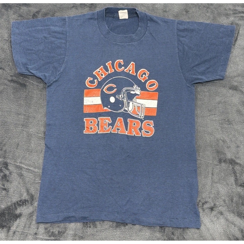 Vintage Chicago Bears Youth T-Shirt Single Stitch Sz. Medium Review Measurements